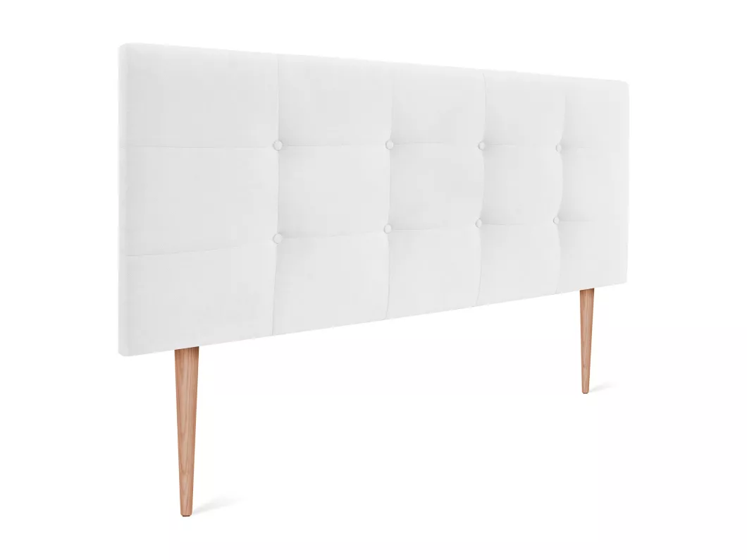 Kauf Unique DHOME Aqualine getuftetes Stoffkopfteil 160 x 115 cm mit Bettbeinen 150/160 – Weiß