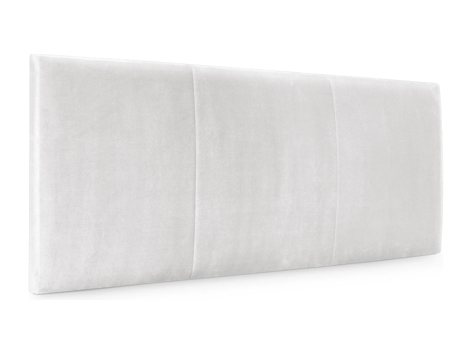 DHOME Cabeceira de  Veludo Liso com Três Painéis 90x50cm Camas 80/90 - Vison Branco