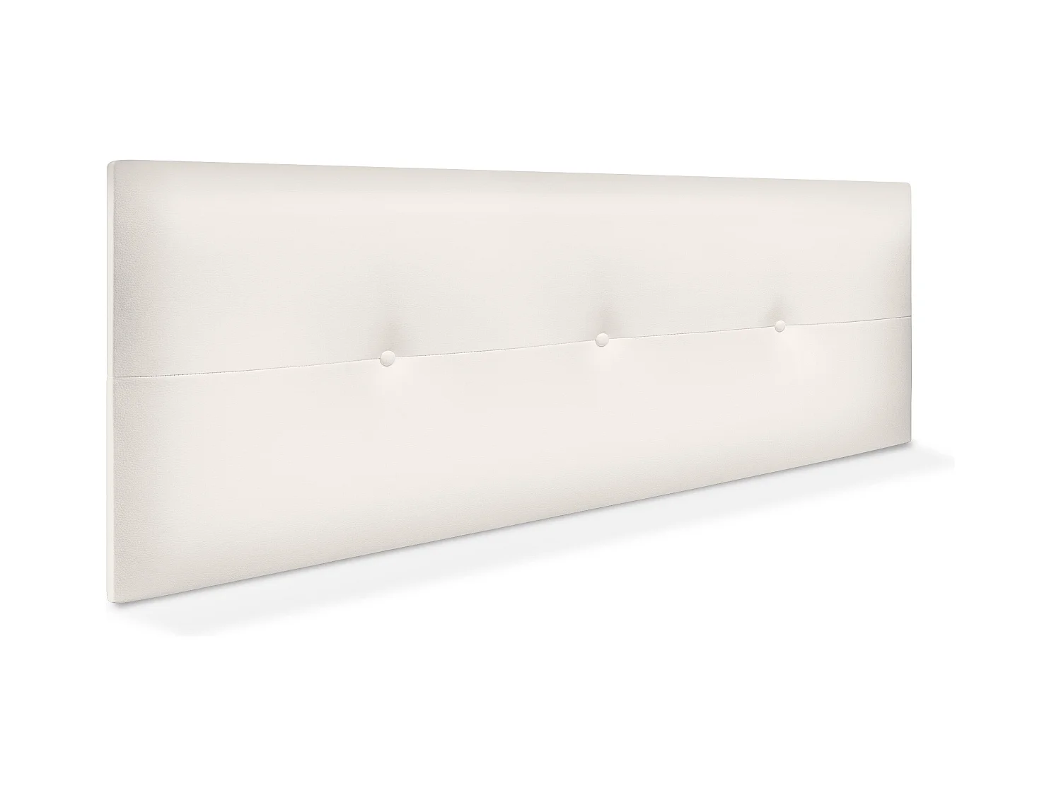 DHOME Tête de lit similicuir avec Boutons 160x50cm Lits 150/160 - Blanc Osseux