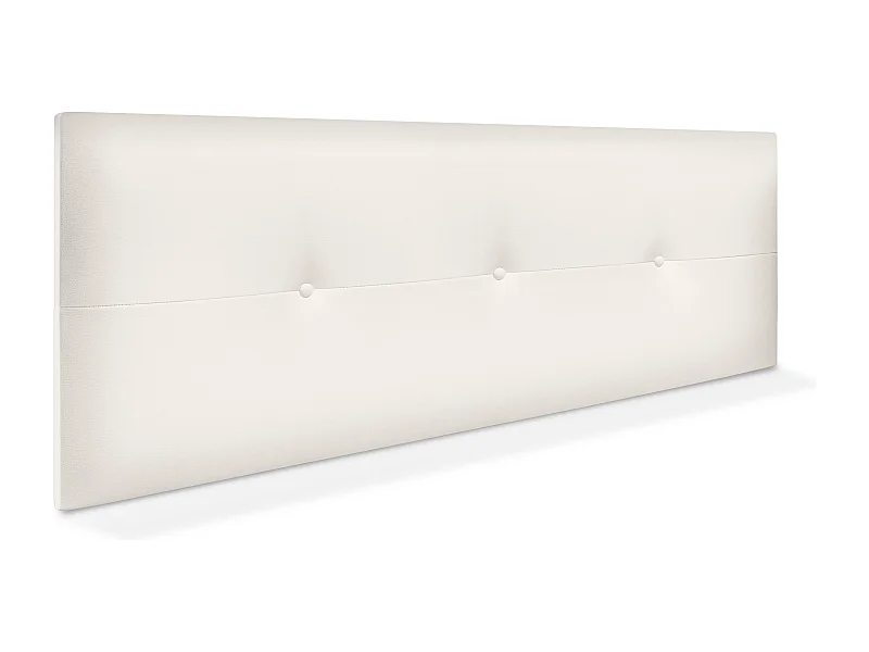 DHOME Testiera in de Similpelle con bottoni 160x50cm Letti 150/160 - Osso Bianco