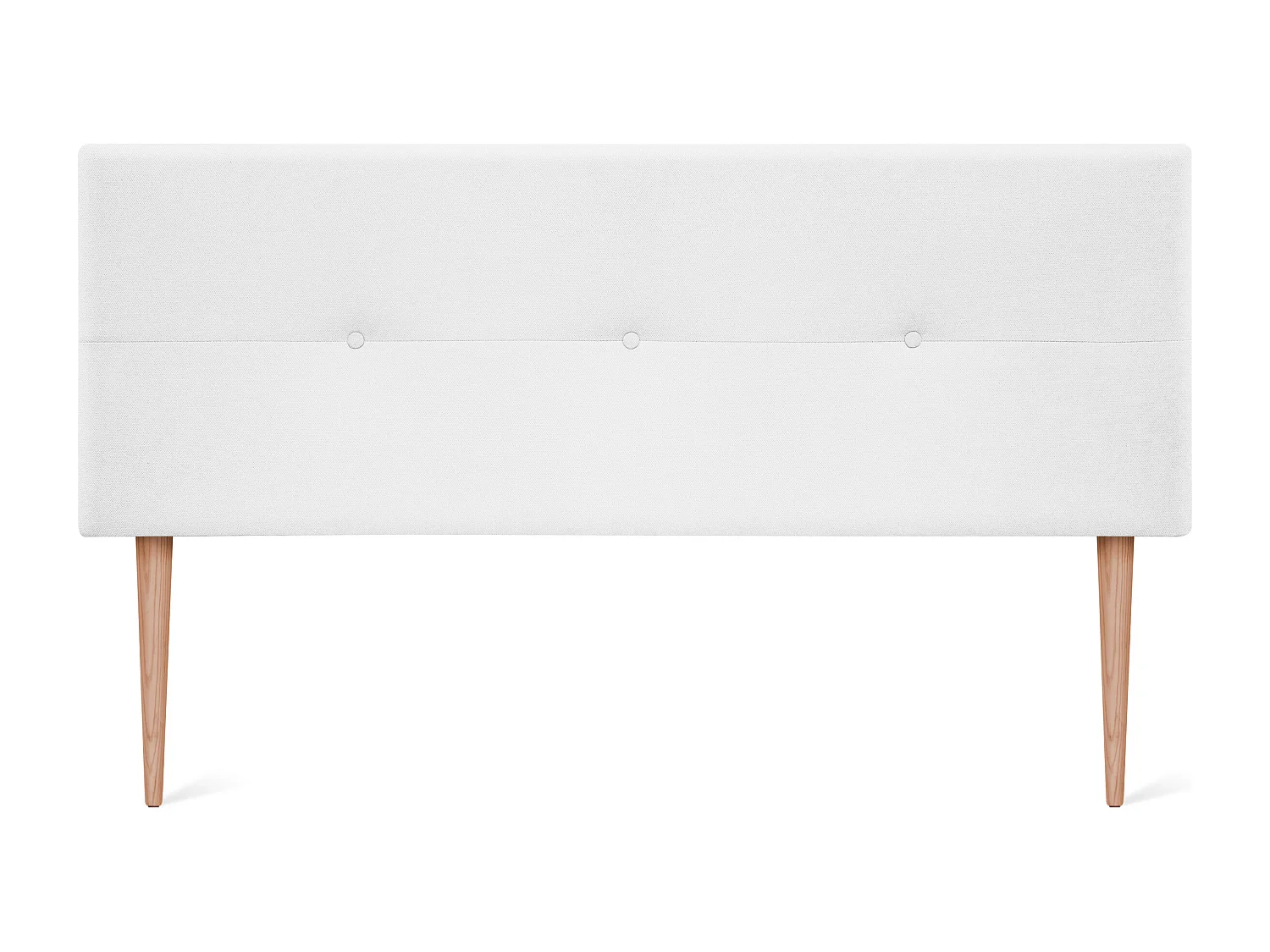 DHOME Aqualine Kopfteil aus Stoff mit Knöpfen 160x105cm Mit Beinen Betten 150/160 - Weiß