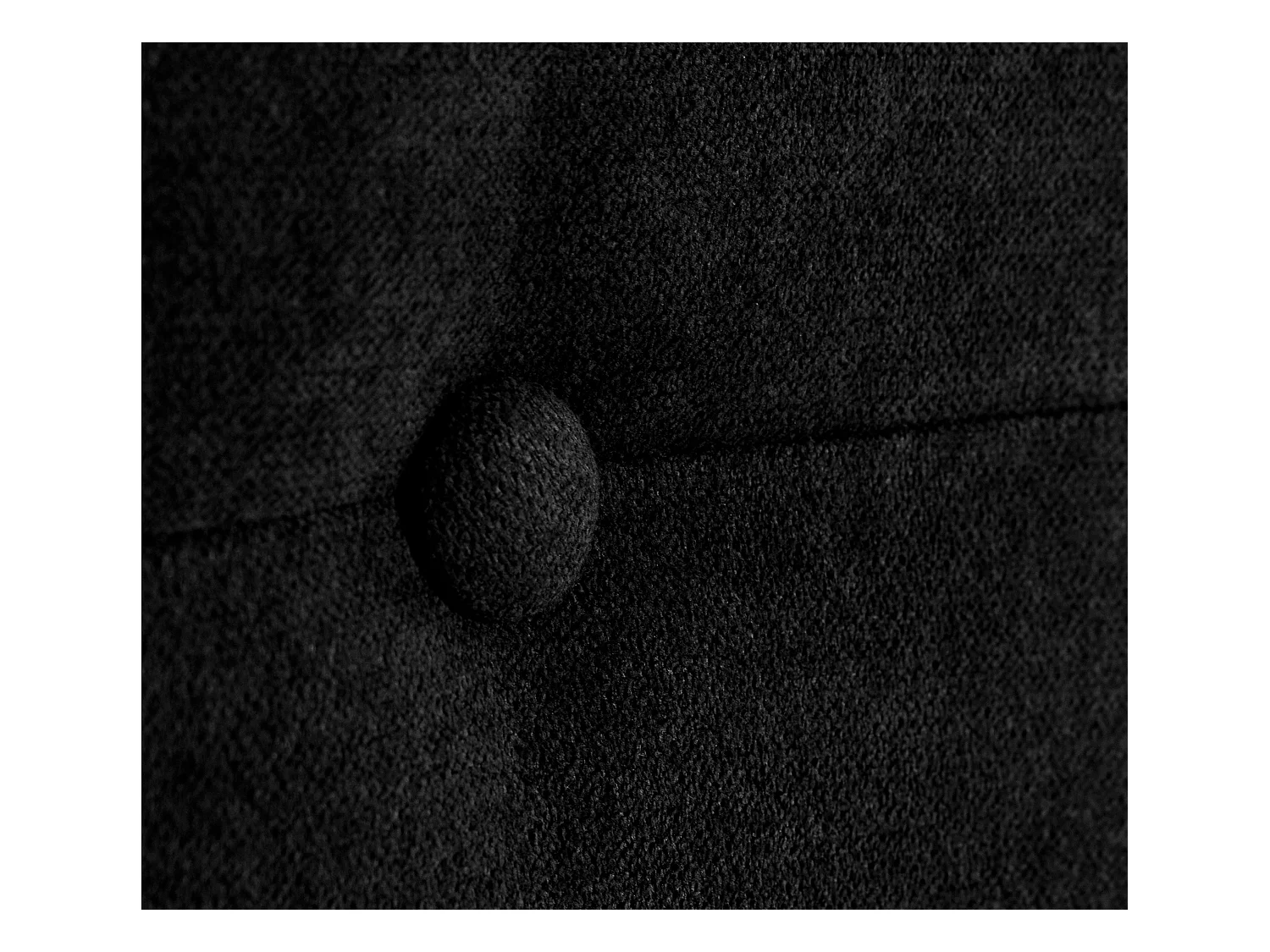 DHOME Testiera in de Tessuto Aqualine con bottoni 150x105cm Con le gambe Letti 150 - Nero