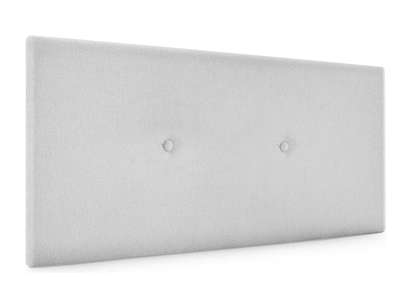 DHOME Tête de lit en tissu Aqualine lisse avec Boutons 95x50cm Lits 90 - Gris perle