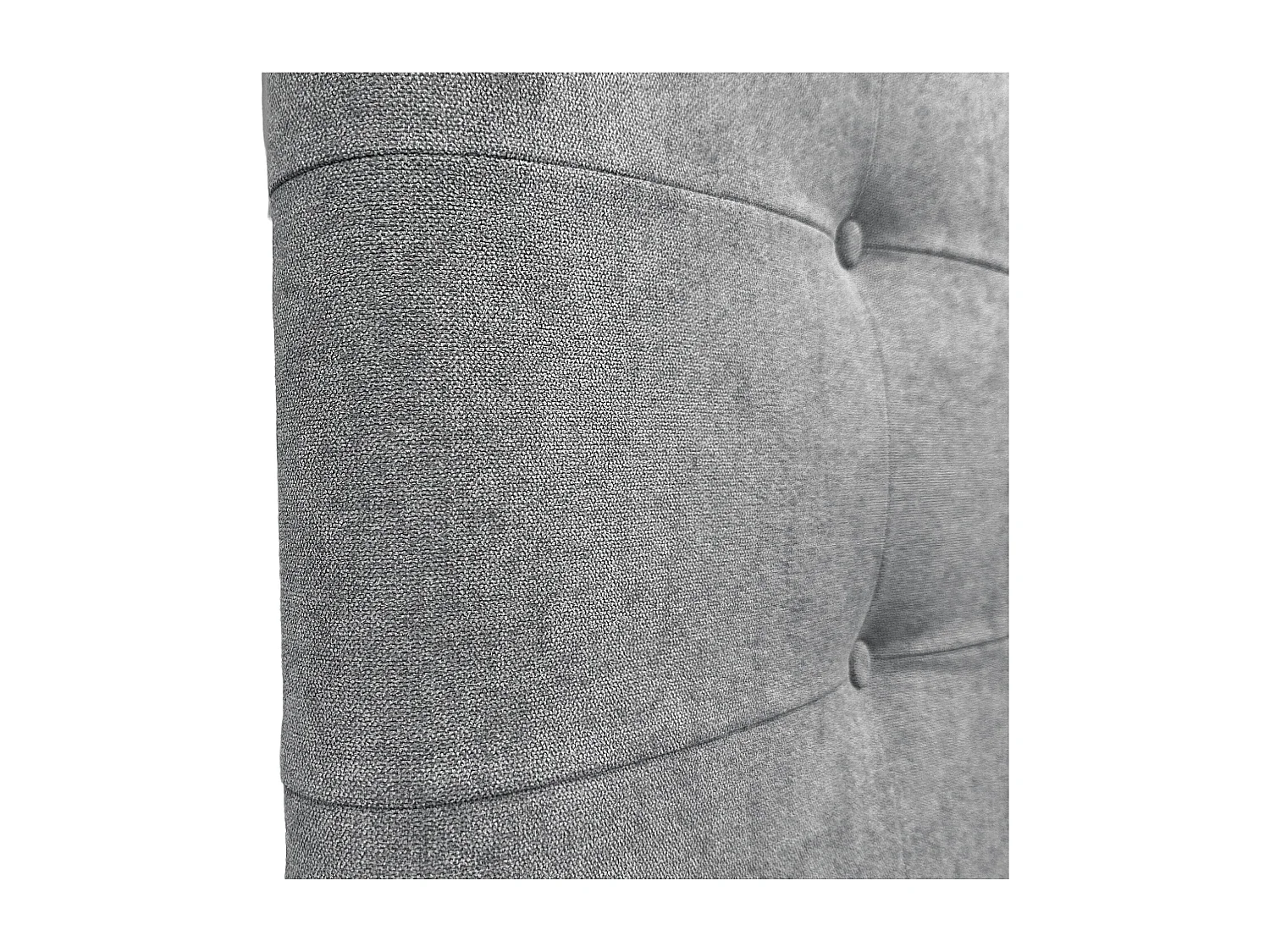 DHOME Testiera capitonné Aqualine in tessuto 105x115 cm con gambe letto 105 - Grigio