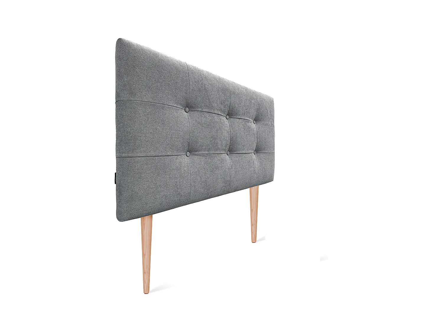 DHOME Tête de lit en tissu Aqualine Capitoné 105x115cm avec pieds Lits 105 - Gris