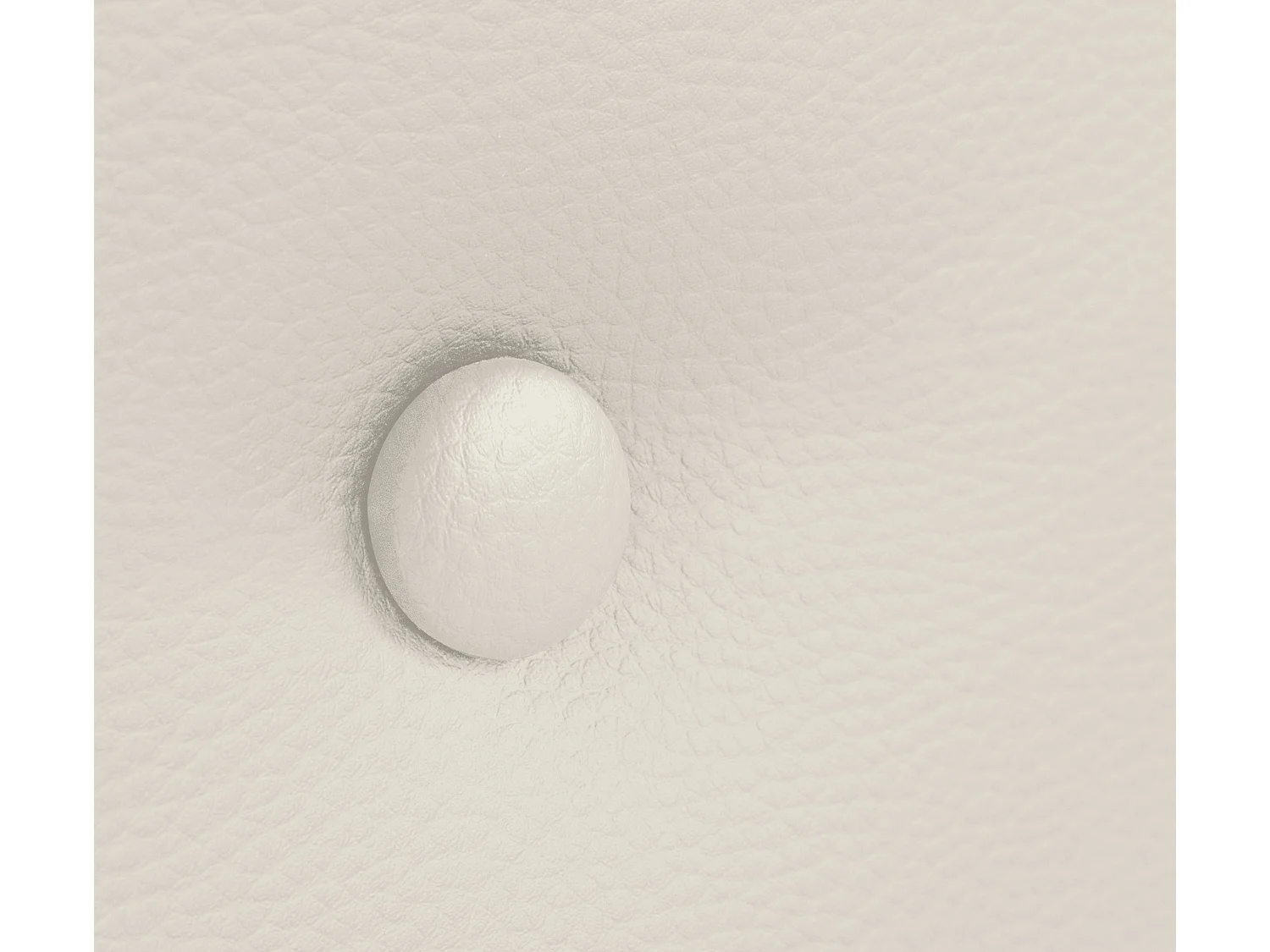 DHOME Tête de lit simili cuir lisse avec Boutons 110x105cm avec pieds Lits 105 - Blanc Osseux