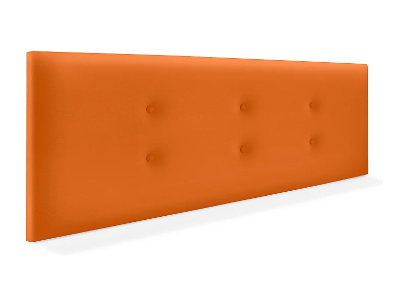 DHOME Cabecero de Polipiel con 2 Hileras de Botones 145x50cm Camas 135/140 - Naranja