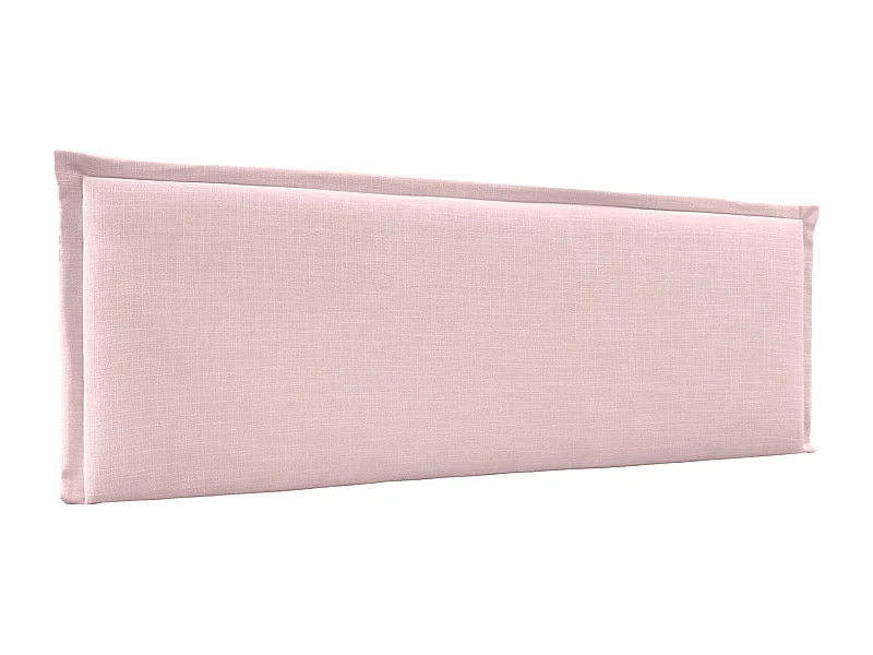 DHOME Tête de lit en lin naturel uni avec passepoils 150x50cm Lits 150/160 - Rose Pâle