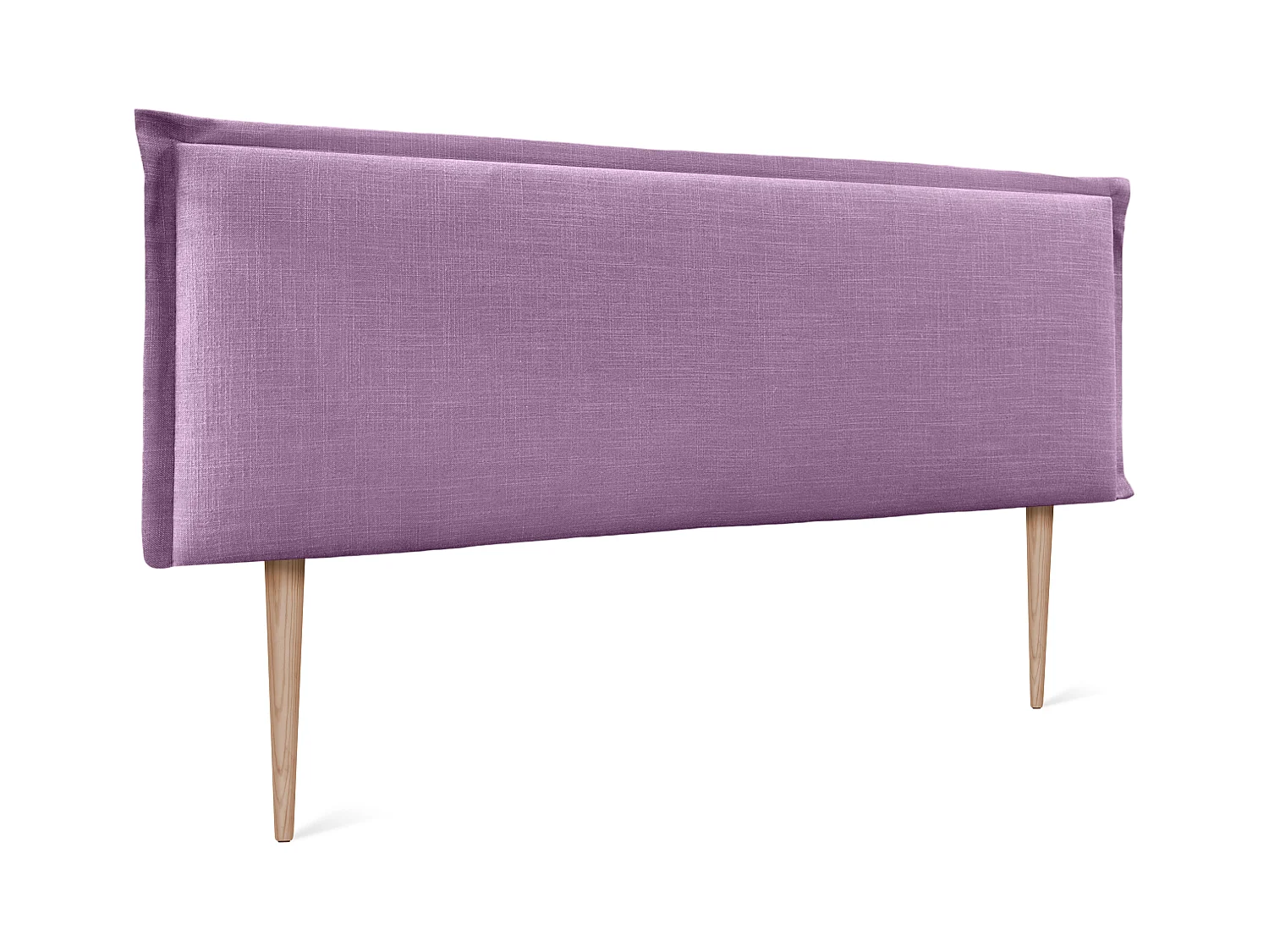 DHOME Tête de lit en lin naturel uni avec passepoils 160x105cm avec Pieds Lits 150/160 - Lilas