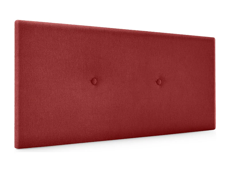 DHOME Tête de lit en tissu Aqualine lisse avec Boutons 95x50cm Lits 90 - Rouge