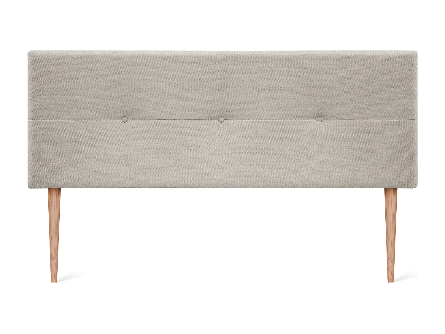 DHOME Aqualine Kopfteil aus Stoff mit Knöpfen 135x105cm Mit Beinen Betten 120/135 - Beige