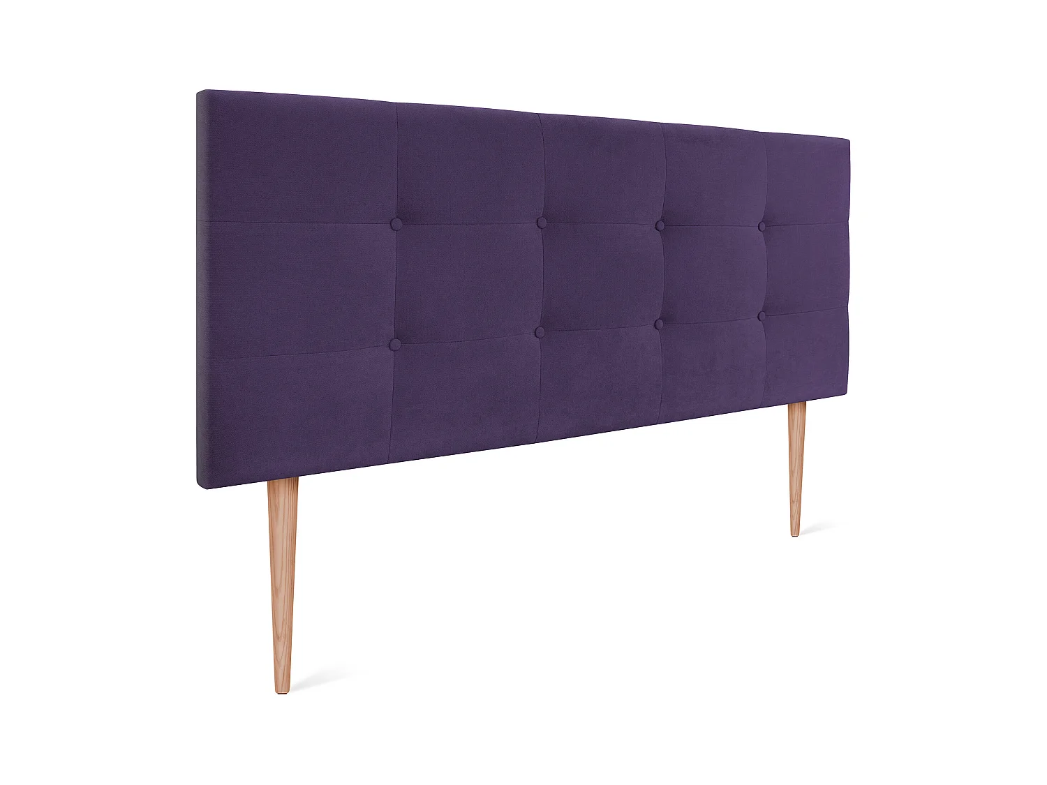 DHOME Tête de lit en tissu Aqualine Capitoné 145x115cm avec pieds Lits 135/140 - Lila