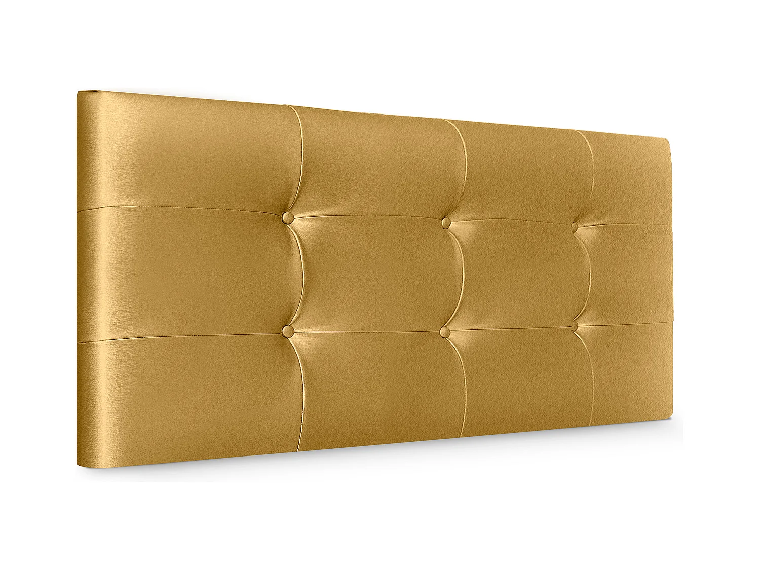 DHOME Tête de Lit en Similicuir Capitonnée 105x60cm Lit 105 - Doré