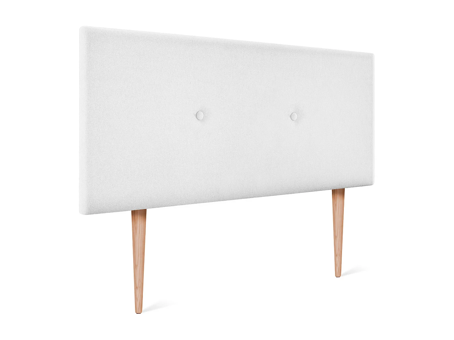 DHOME Aqualine Stoff Kopfteil glatt mit Knöpfen 95x105cm Mit Beinen Betten 90 - Weiß