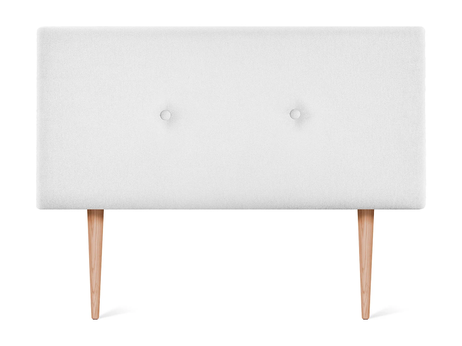 DHOME Tête de lit en tissu Aqualine lisse avec Boutons 95x105cm avec pieds Lits 90 - Blanc