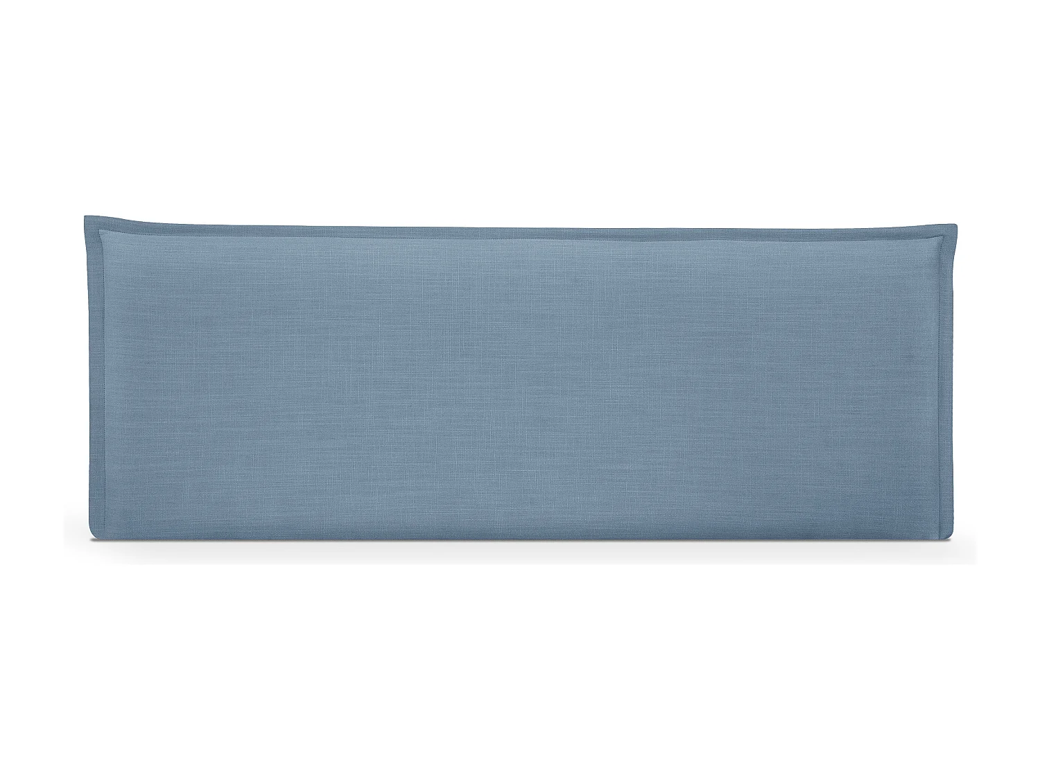 DHOME Kopfteil aus Naturleinen mit Paspelierung 160x50cm Betten 150/160 - Blau