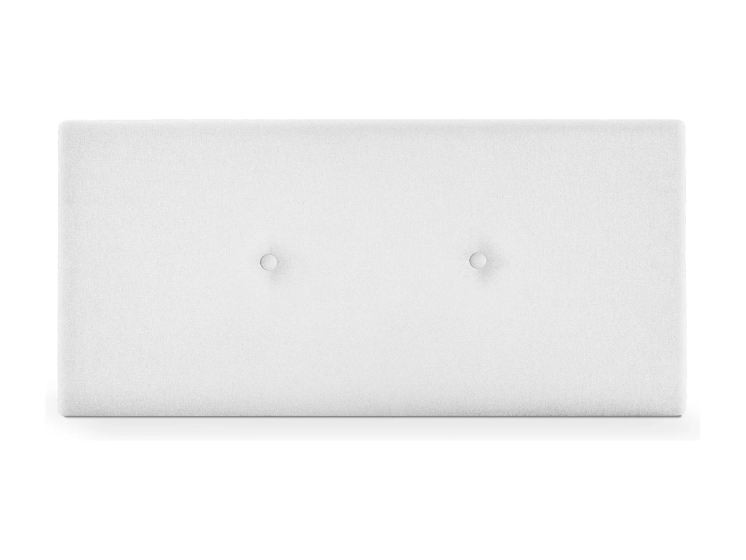 DHOME Tête de lit en tissu Aqualine lisse avec Boutons 110x50cm Lits 105 - Blanc
