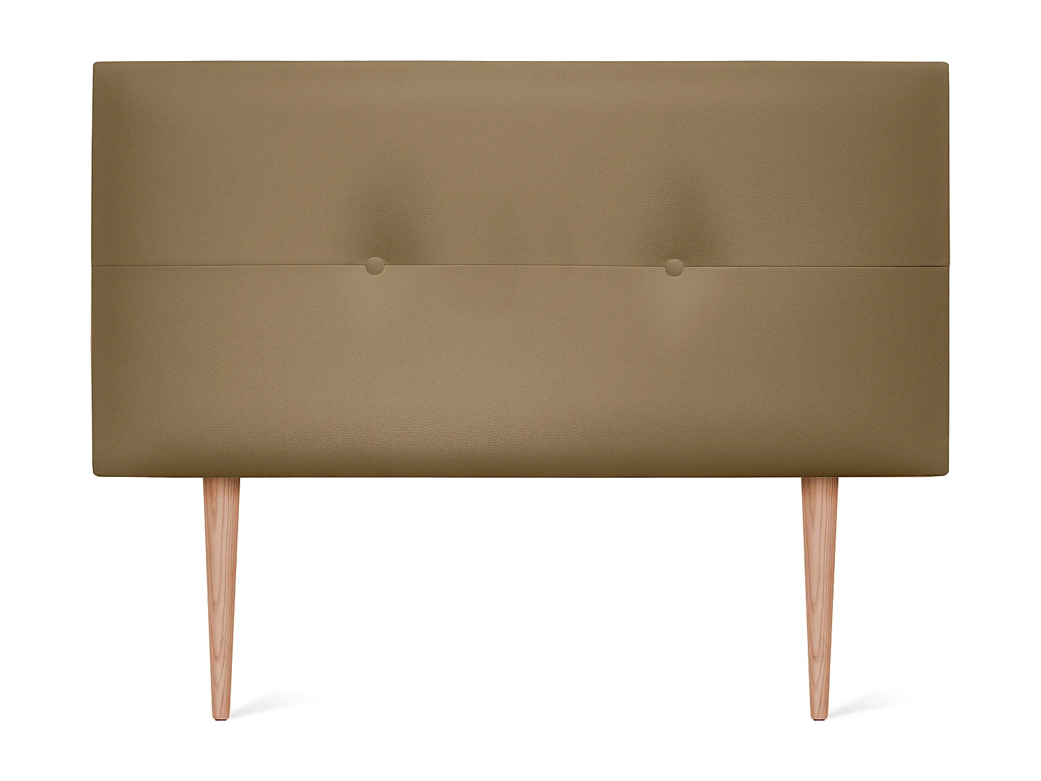 DHOME Testiera in de Similpelle con bottoni 95x105cm Con le gambe Letti 90 - Marrone Chiaro