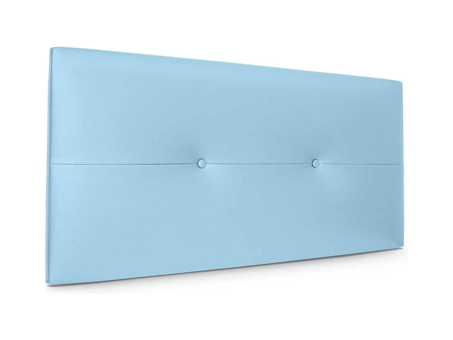 DHOME Tête de lit similicuir avec Boutons 95x50cm Lits 90 - Bleu Ciel
