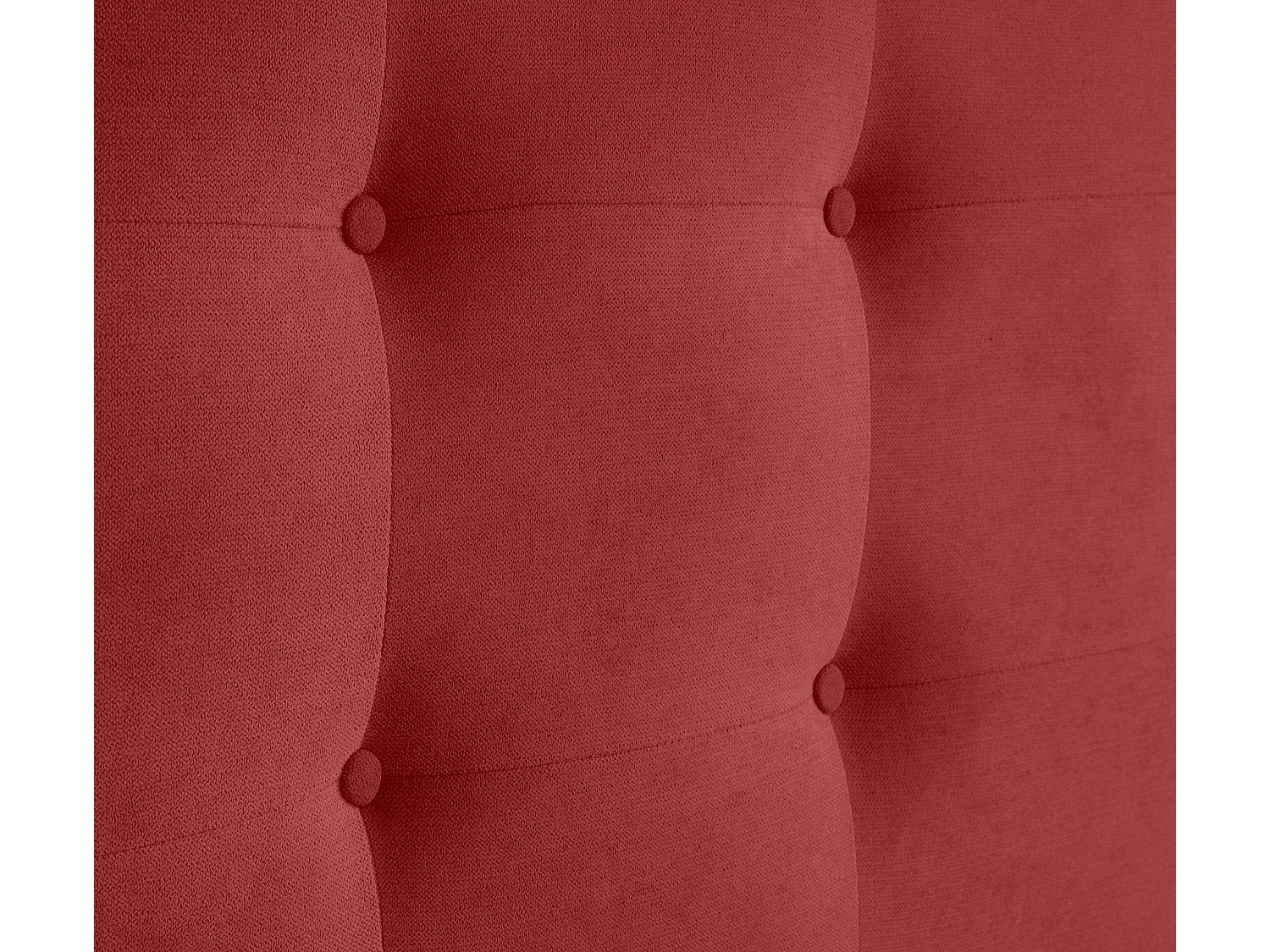 DHOME Tête de Lit en Tissu Aqualine Capitonné 145x115cm avec Pieds Lits 135/140 - Rouge