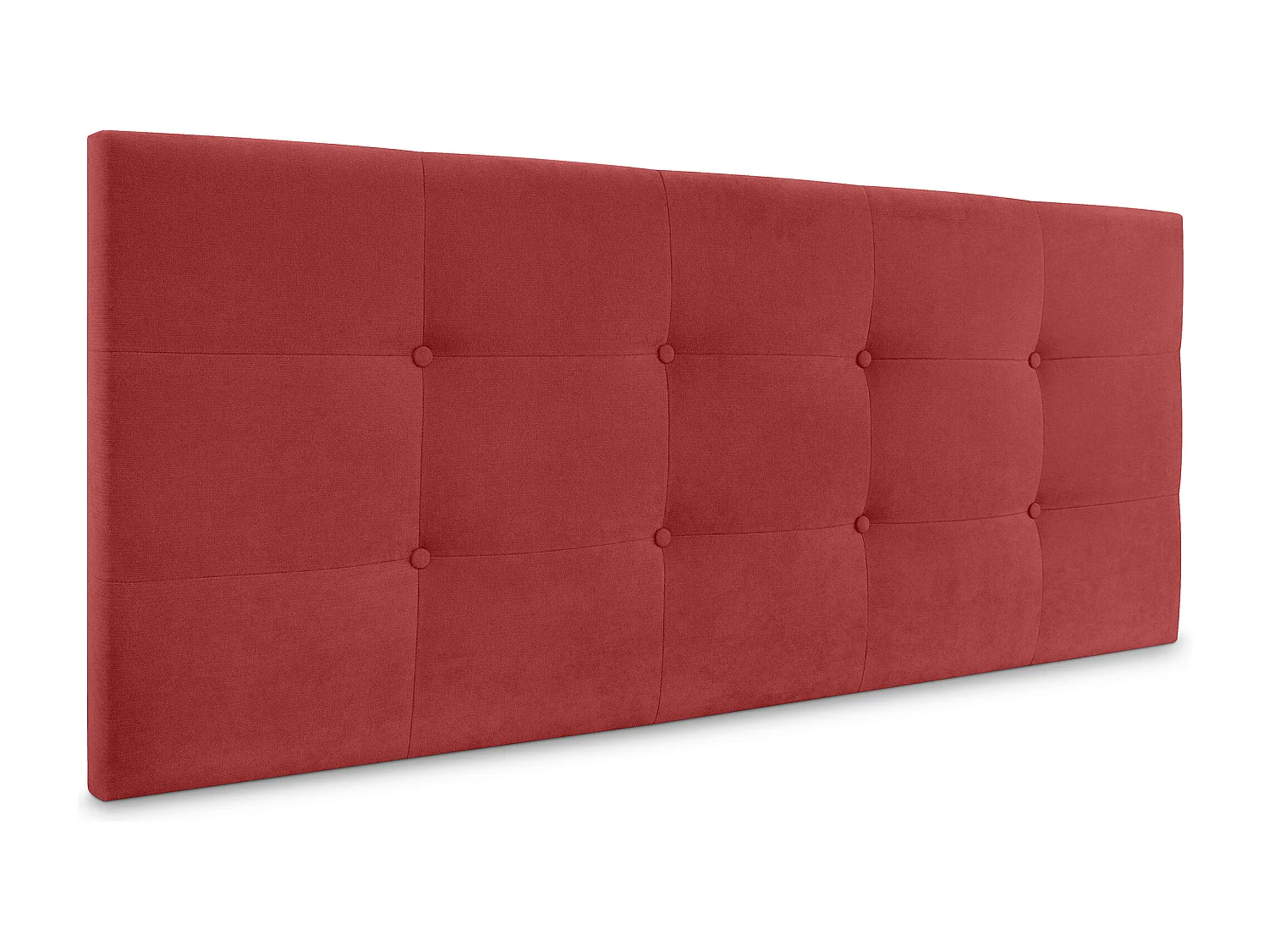 DHOME Tête de lit en tissu Aqualine Capitoné 160x60cm Lits 150/160 - Rouge