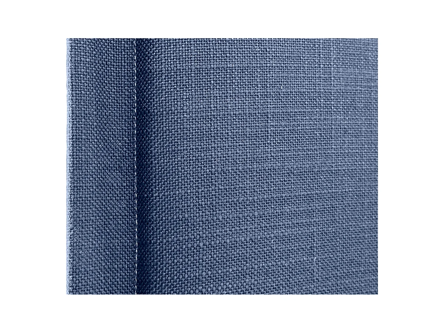 DHOME Tête de lit en lin naturel uni avec passepoils 145x105cm avec Pieds Lits 135/140 - Bleu Marine