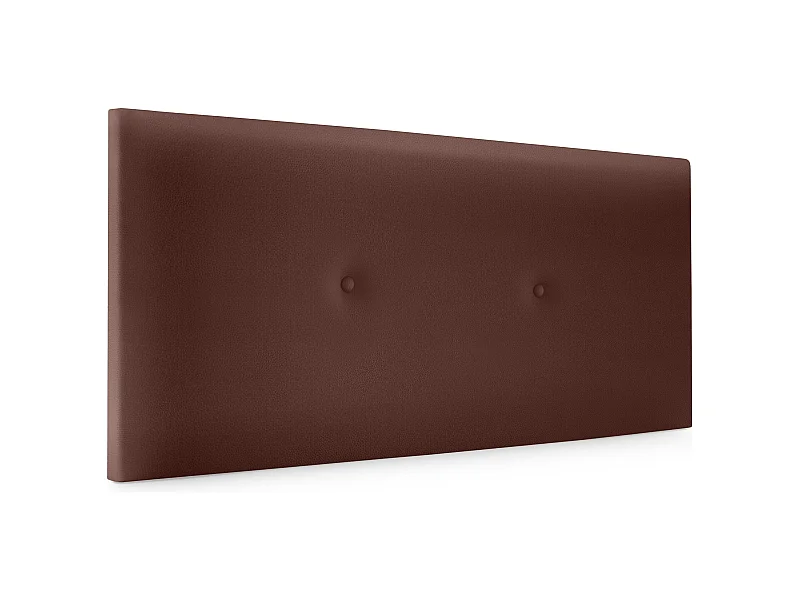 DHOME Kopfteil aus glattem Kunstleder mit Knöpfen 90x50cm Betten 80/90 - Schokolade
