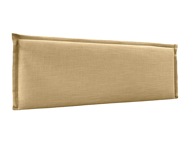 DHOME Tête de lit en lin naturel uni avec passepoils 160x50cm Lits 150/160 - Moutarde