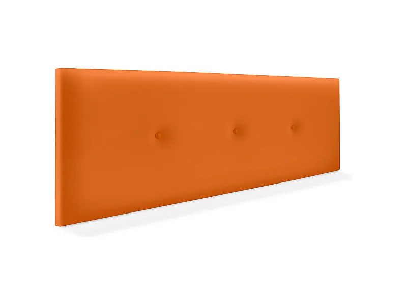DHOME Kopfteil aus glattem Kunstleder mit Knöpfen 150x50cm Betten 150 - Orange