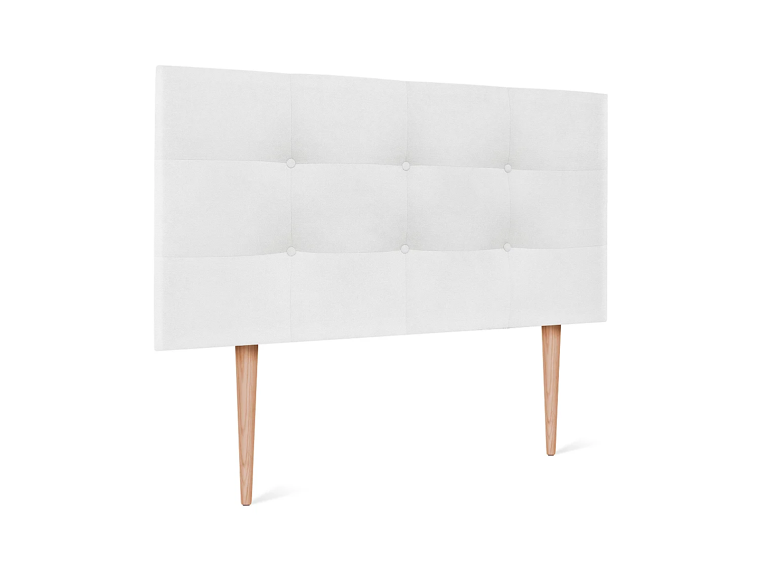 DHOME Tête de lit en tissu Aqualine Capitoné 105x115cm avec pieds Lits 105 - Blanc