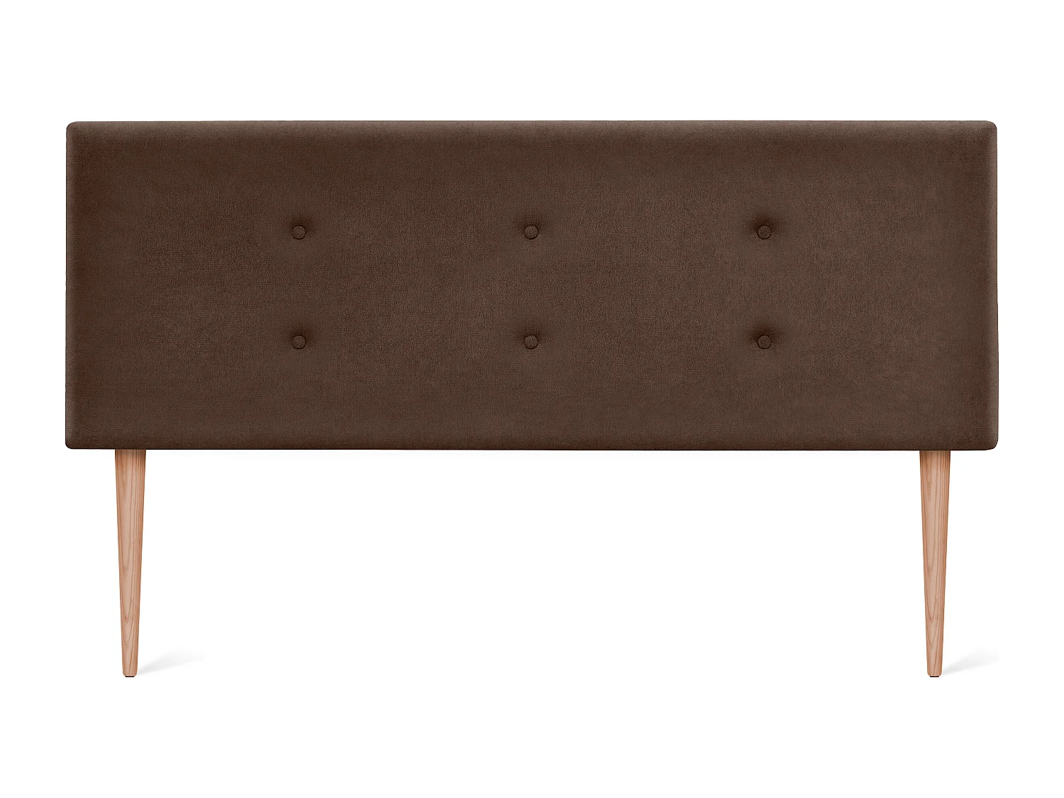 DHOME Aqualine Stoff-Kopfteil mit 2 Reihen von Knöpfen 150x105cm Mit Beinen Betten 150 - Braun