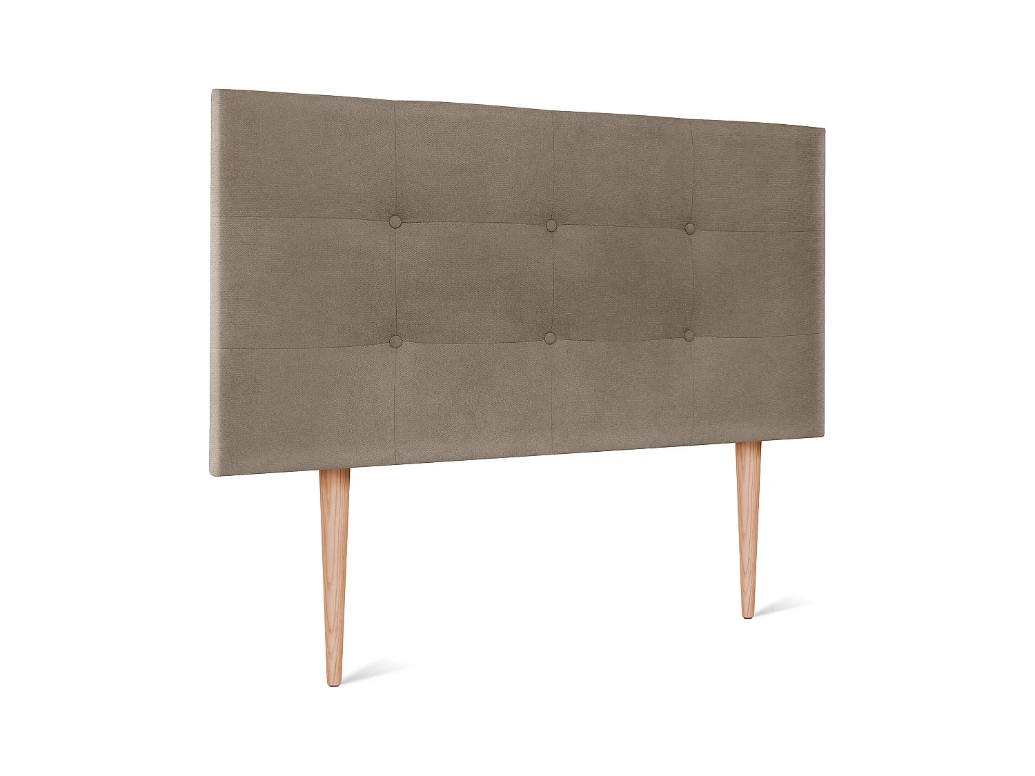 DHOME Tête de lit en tissu Aqualine Capitoné 95x115cm avec pieds Lits 90 - Terre