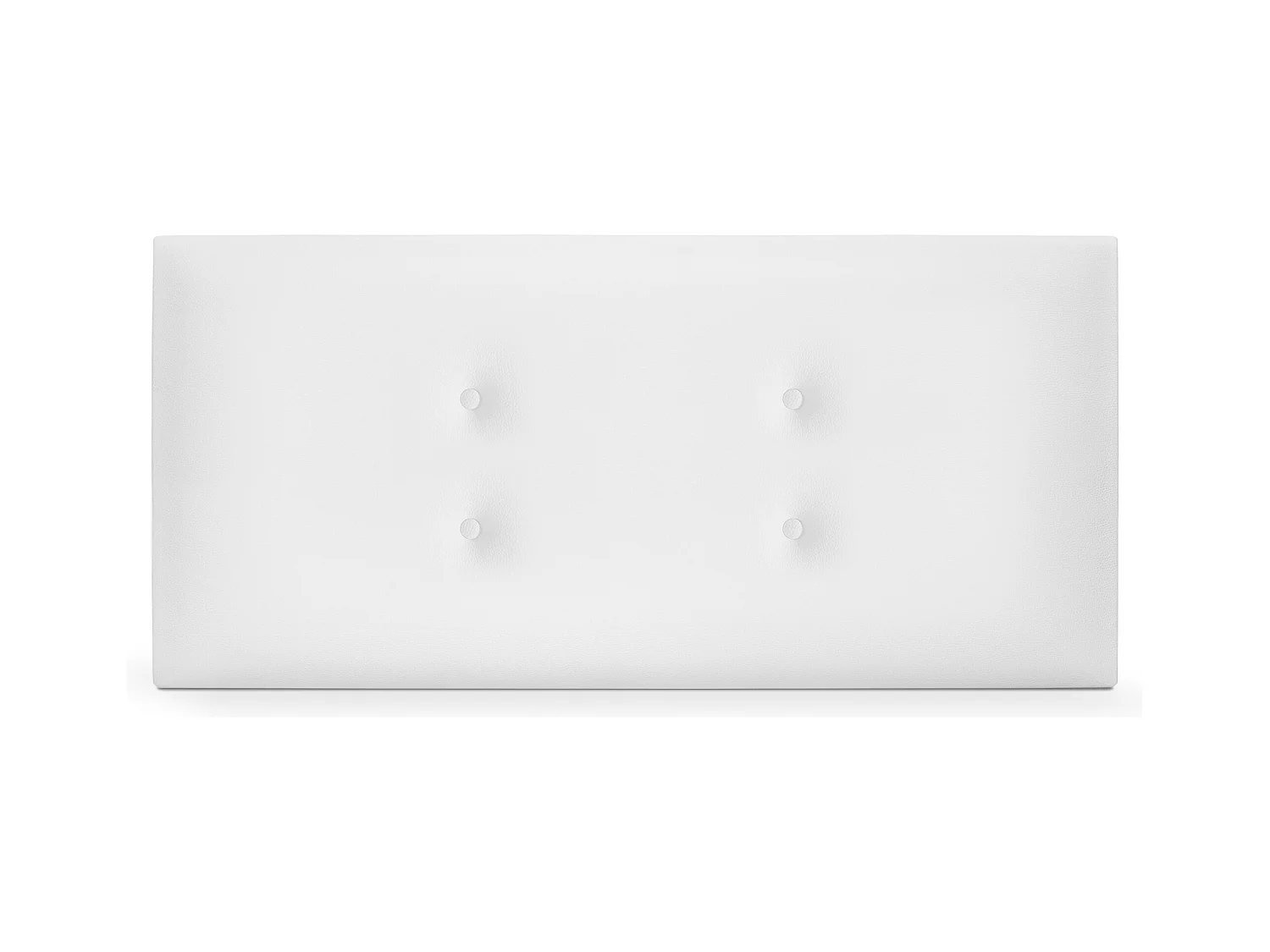 DHOME Kopfteil aus Kunstleder mit 2 Reihen Knöpfen 95x50cm Betten 90 - Weiß