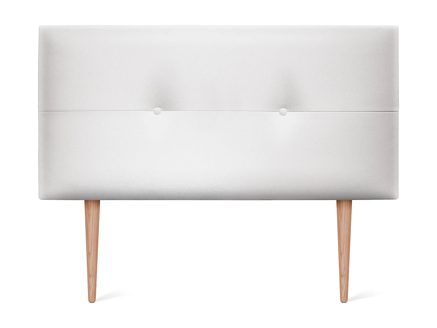 DHOME Testiera in de Similpelle con bottoni 110x105cm Con le gambe Letti 105 - Bianco