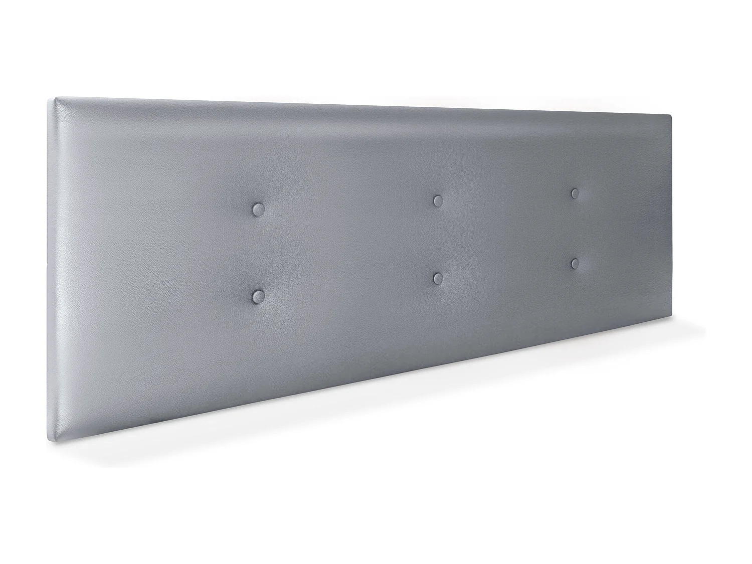 DHOME Kopfteil aus Kunstleder mit 2 Reihen Knöpfen 160x50cm Betten 150/160 - Silber