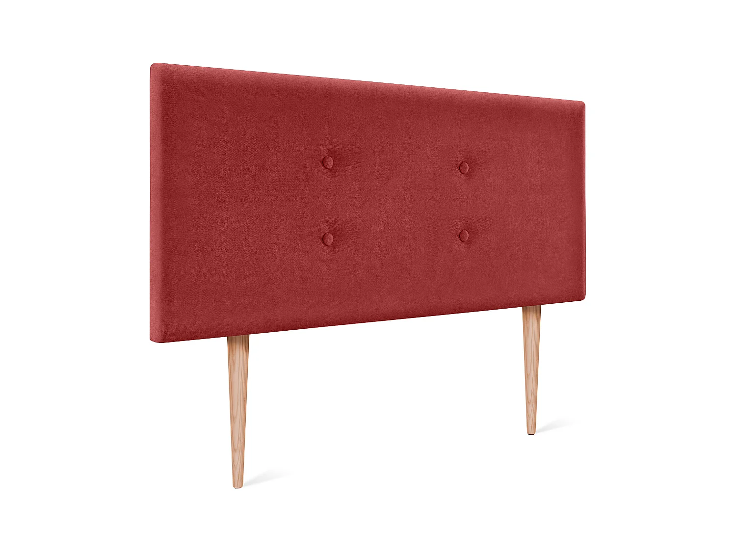 DHOME Aqualine Stoff-Kopfteil mit 2 Reihen von Knöpfen 110x105cm Mit Beinen Betten 105 - Rot