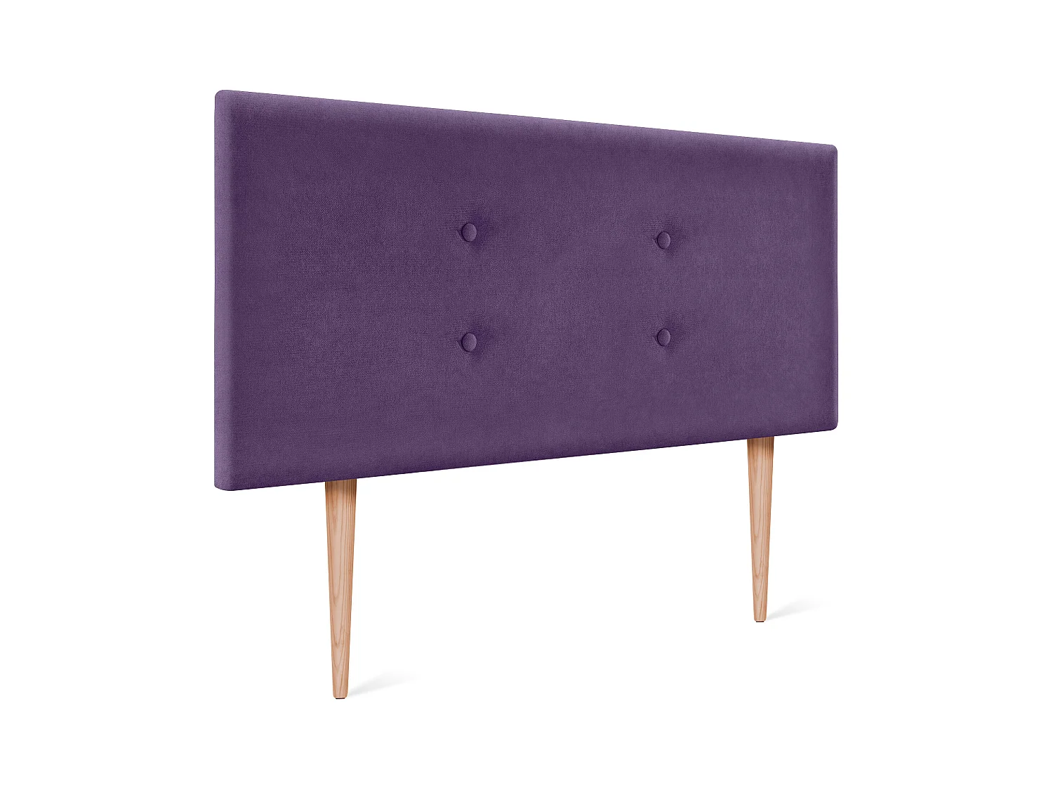 DHOME Testiera in de Tessuto Aqualine con 2 file di Bottoni 90x105cm Con le gambe Letti 80/90 - Lilla