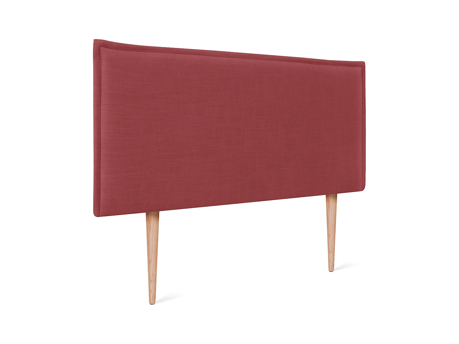 DHOME Tête de lit en lin naturel lisse avec garniture 80x105cm avec pieds Lits 70/80/90 - Rouge