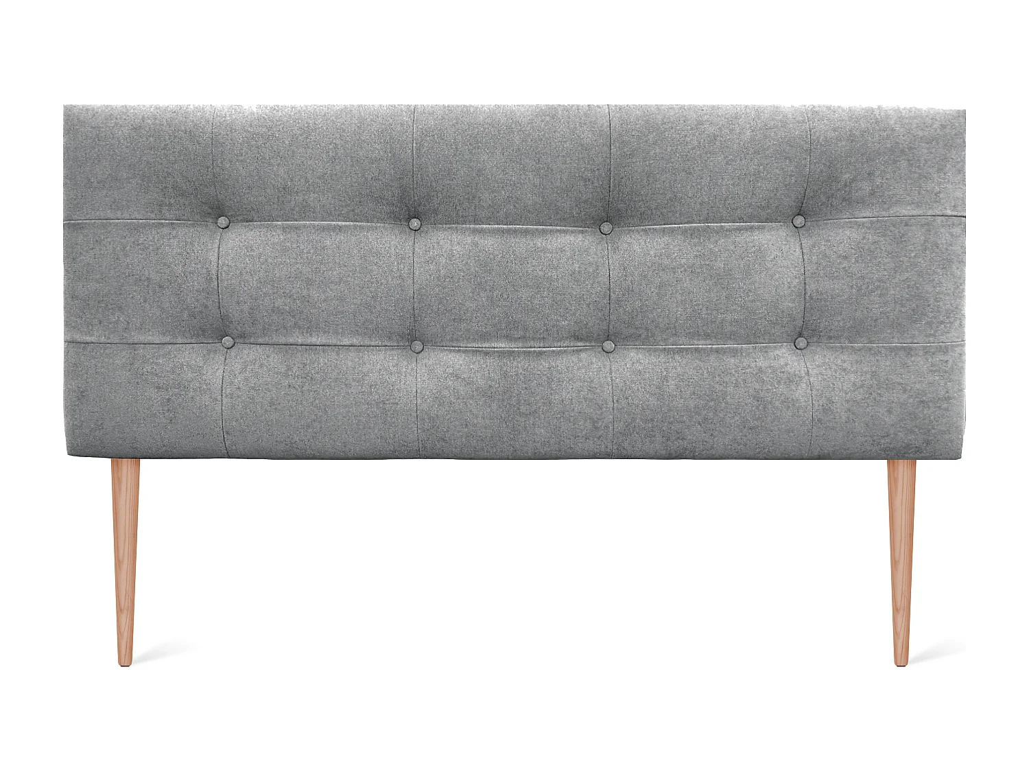 DHOME Hoofdeinde van Stof Aqualine Gecapitonneerd 145x115cm met Poten Bedden 135/140 - Grijs