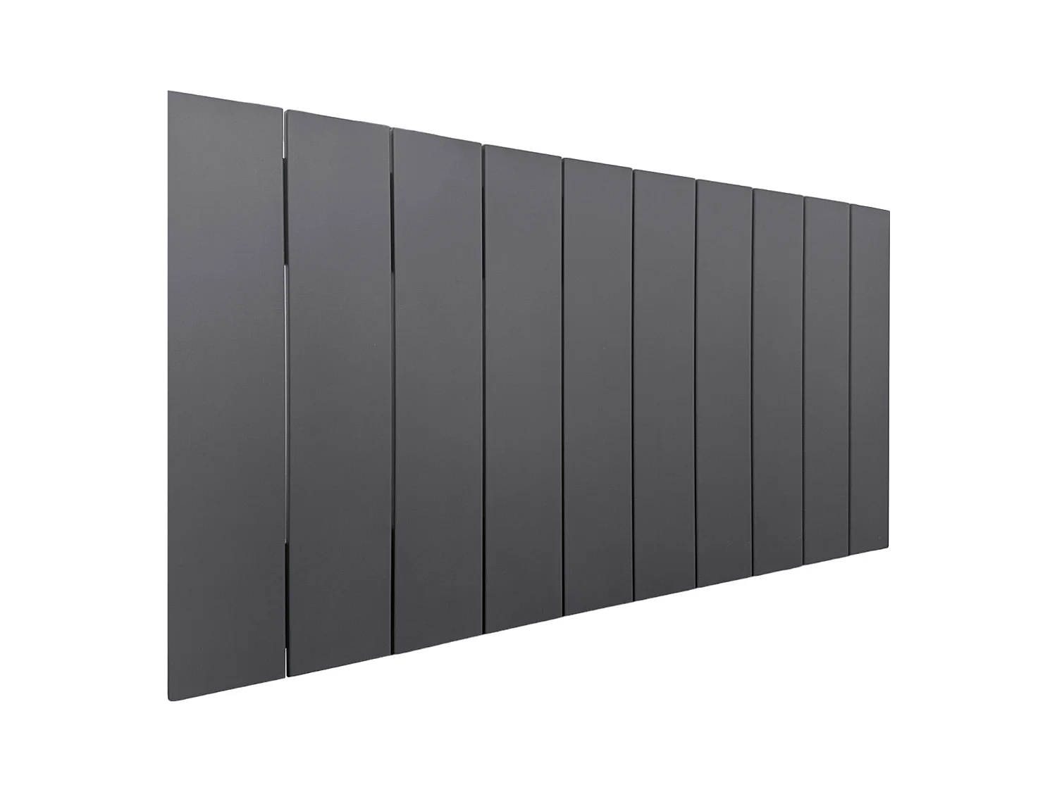 DHOME Tête de lit en bois recyclé MDF Vertical Pallet Style 90x46 Lits 80/90 - Gris Solide