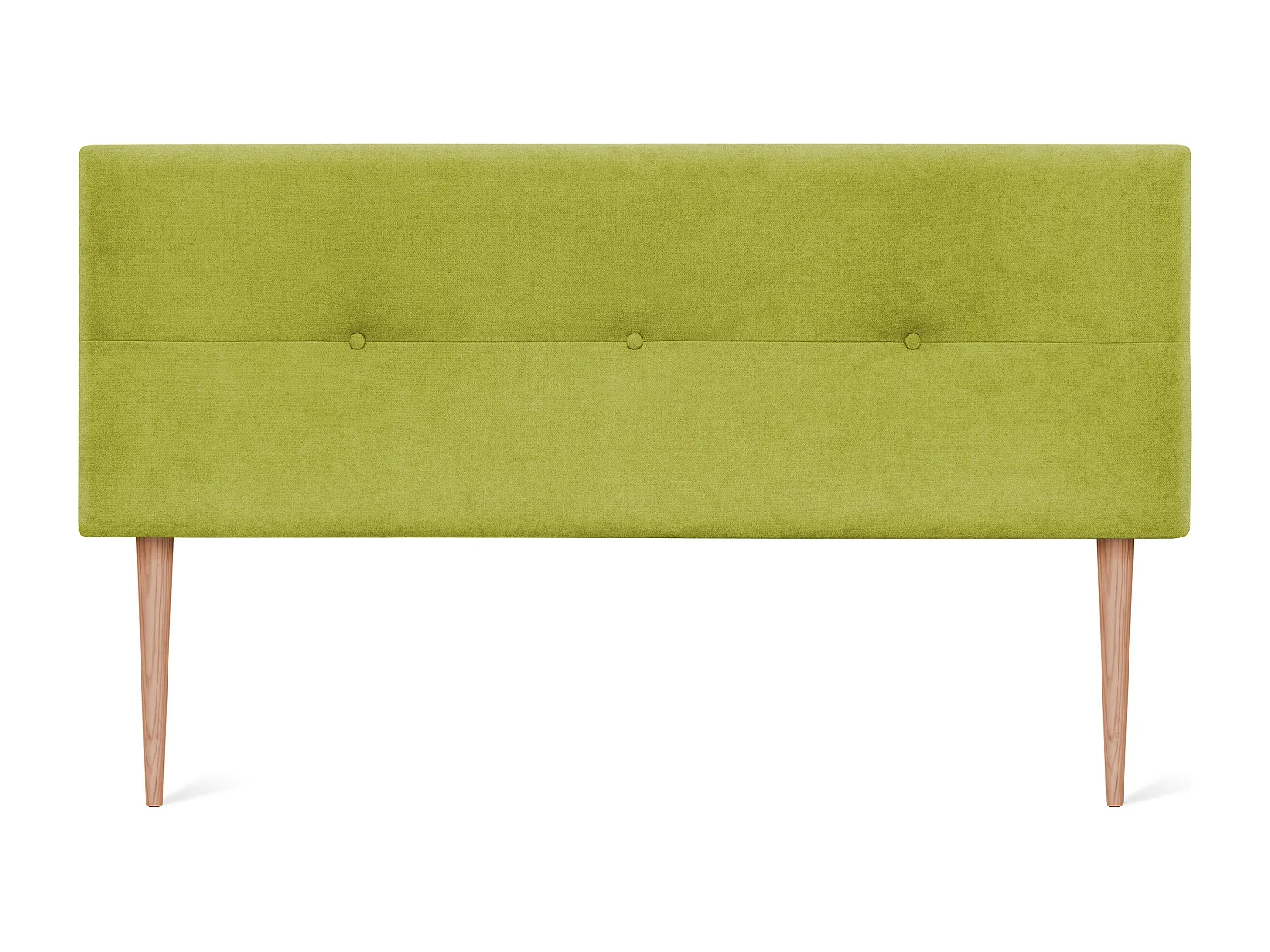 DHOME Hoofdeinde van Aqualine stof met knopen 150x105cm met bedpoten Bedden 150 - Pistache