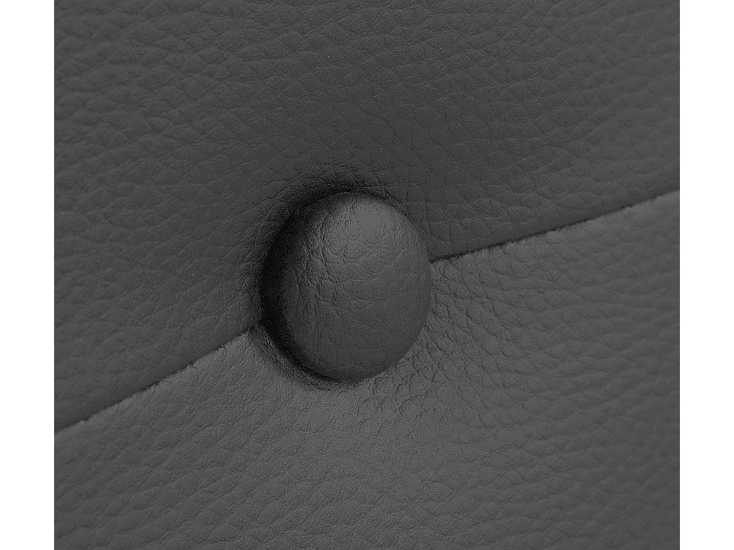 DHOME Testiera in de Similpelle con bottoni 135x50cm Letti 120/135 - Grigio