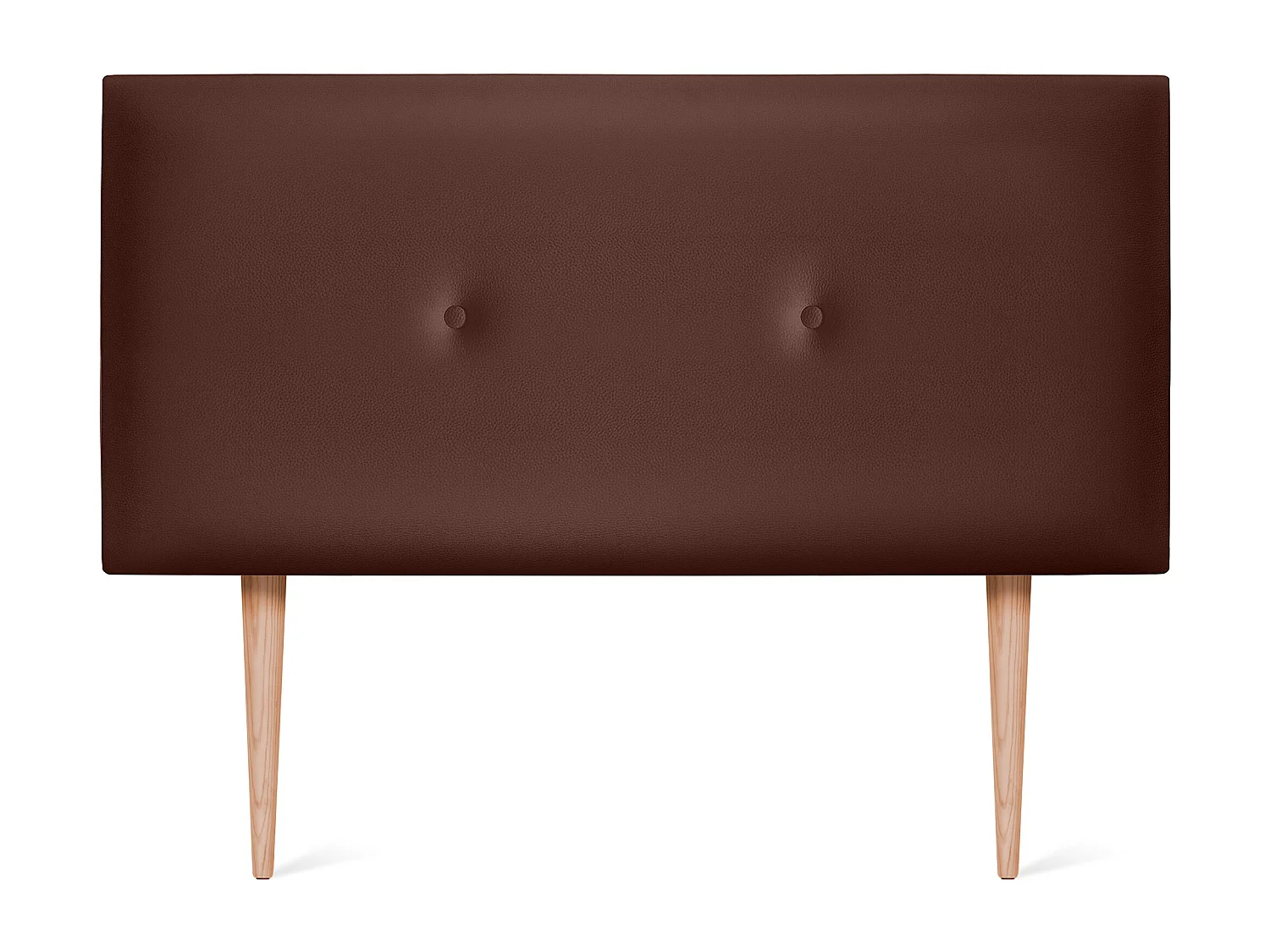 DHOME Tête de lit simili cuir lisse avec Boutons 105x105cm avec pieds Lits 105 - Chocolat