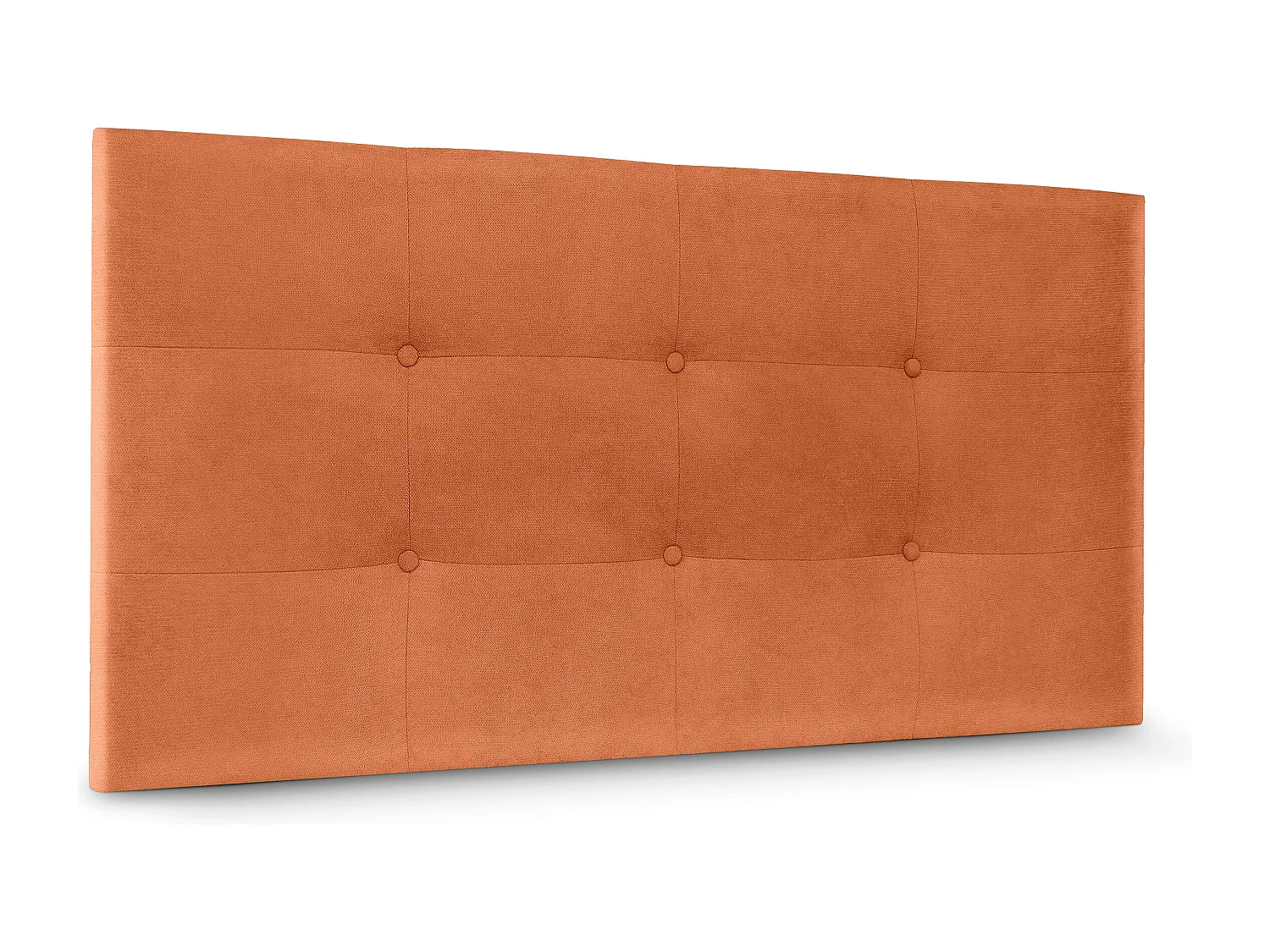 DHOME Tête de lit en tissu Aqualine Capitoné 95x60cm Lits 90 - Orange