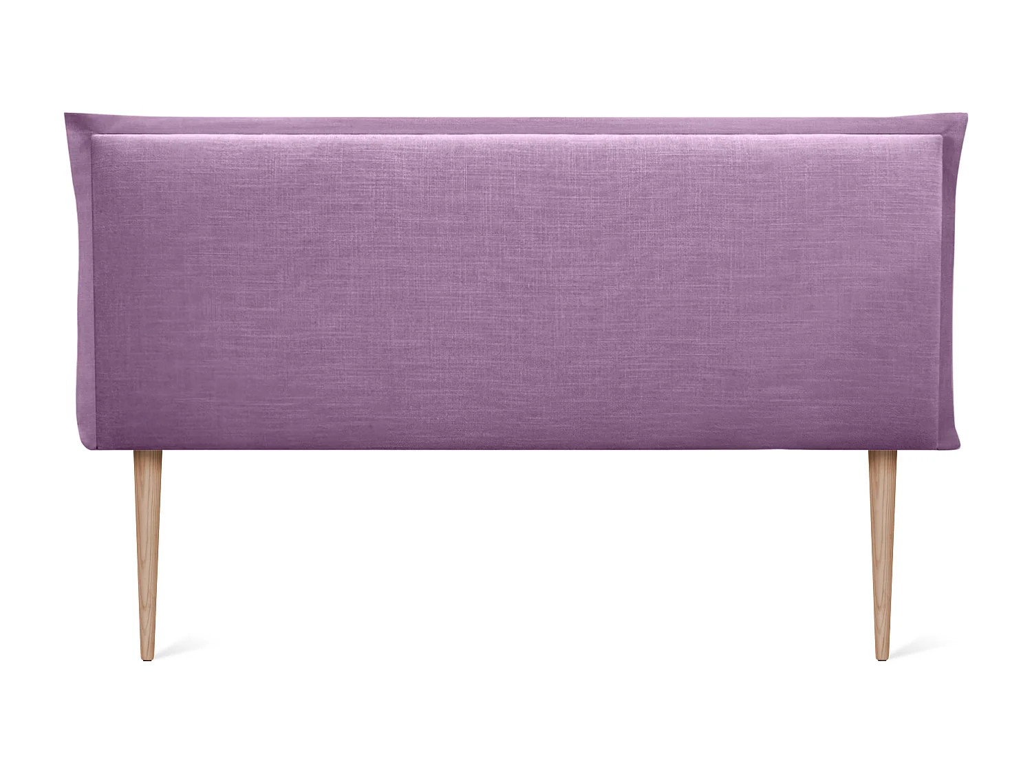 DHOME Tête de lit en lin naturel uni avec passepoils 150x105cm avec Pieds Lits 150/160 - Lilas