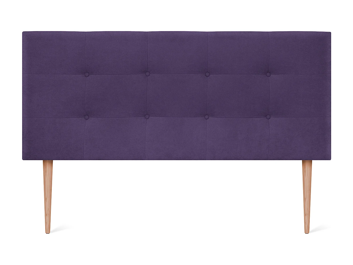 DHOME Aqualine getuftetes Stoffkopfteil 160 x 115 cm mit Bettbeinen 150/160 – Lila