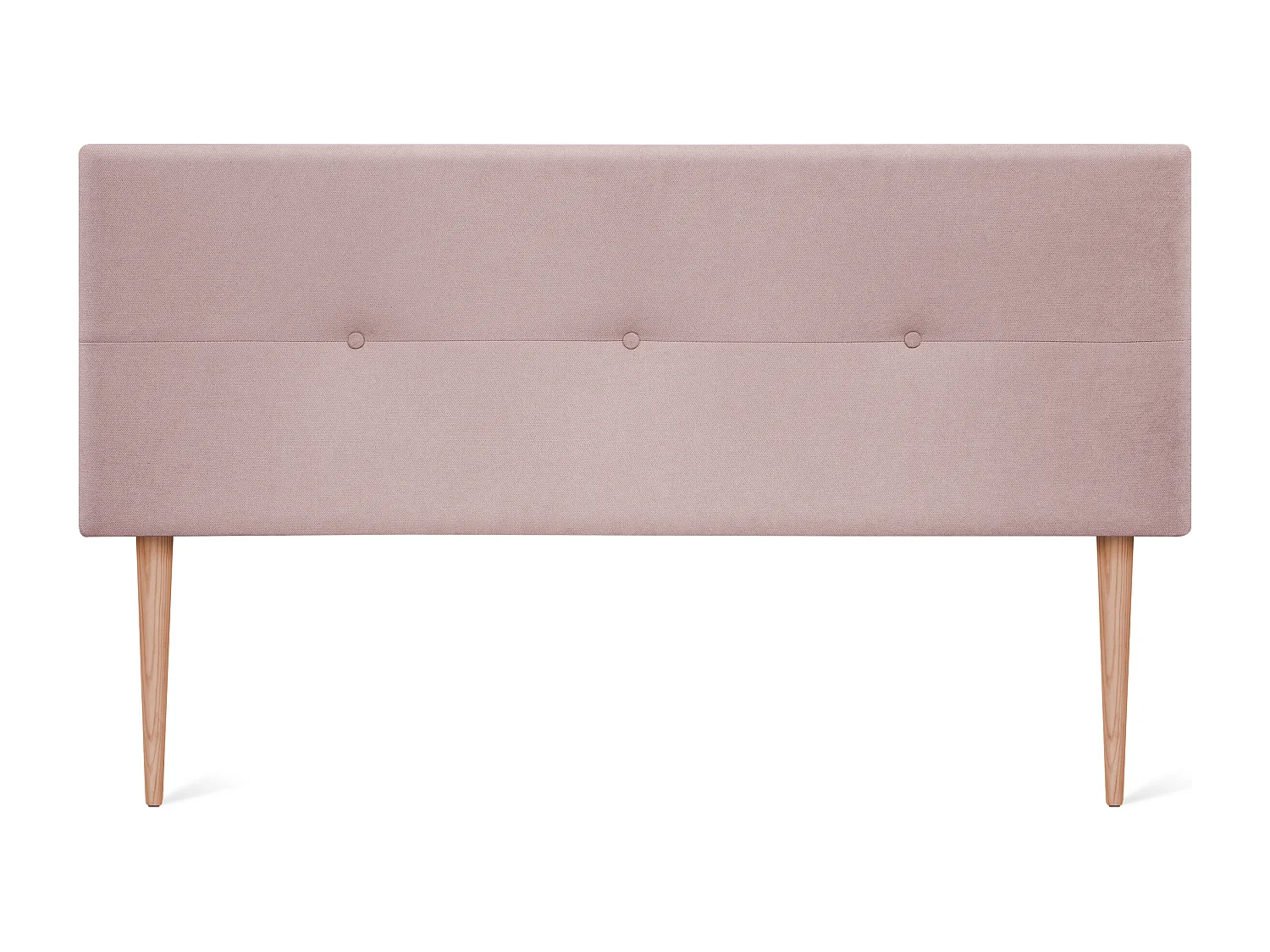 DHOME Testiera in de Tessuto Aqualine con bottoni 145x105cm Con le gambe Letti 135/140 - Salmone