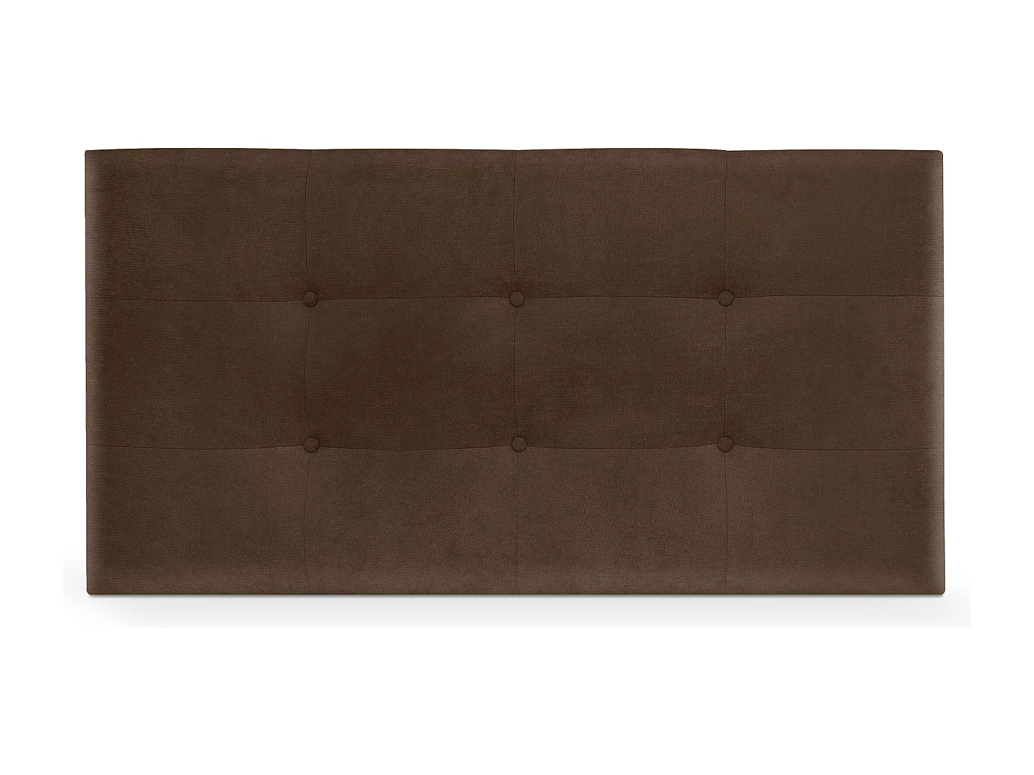 DHOME Aqualine getuftetes Stoffkopfteil 90 x 60 cm für 80/90 Betten – Braun