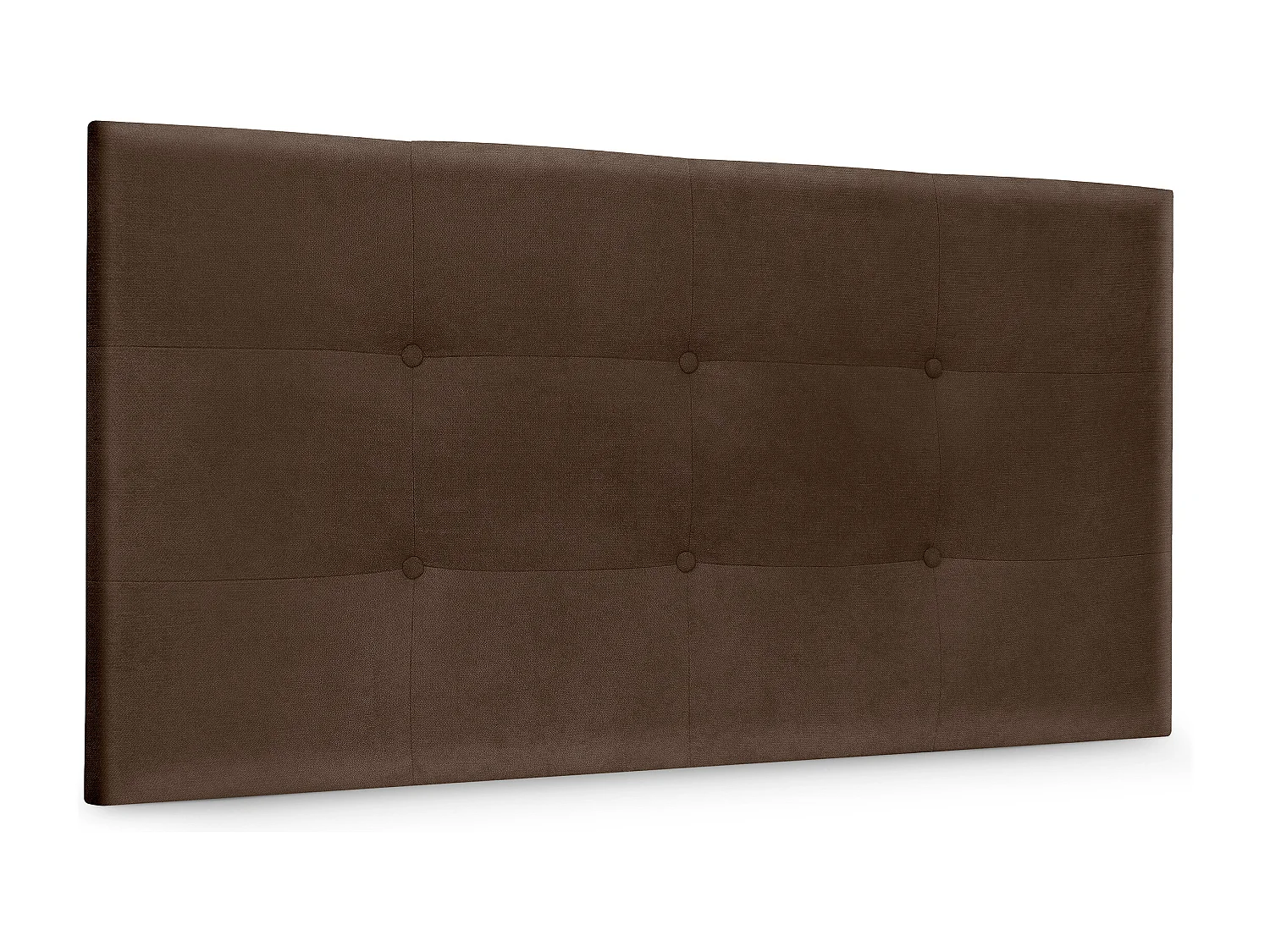 DHOME Tête de lit en tissu Aqualine Capitoné 90x60cm Lits 80/90 - Marron