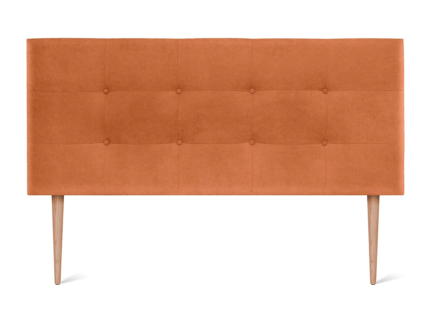 DHOME Cabecero de Tela Aqualine Capitoné 135x115cm con Patas Camas 120/135 - Naranja